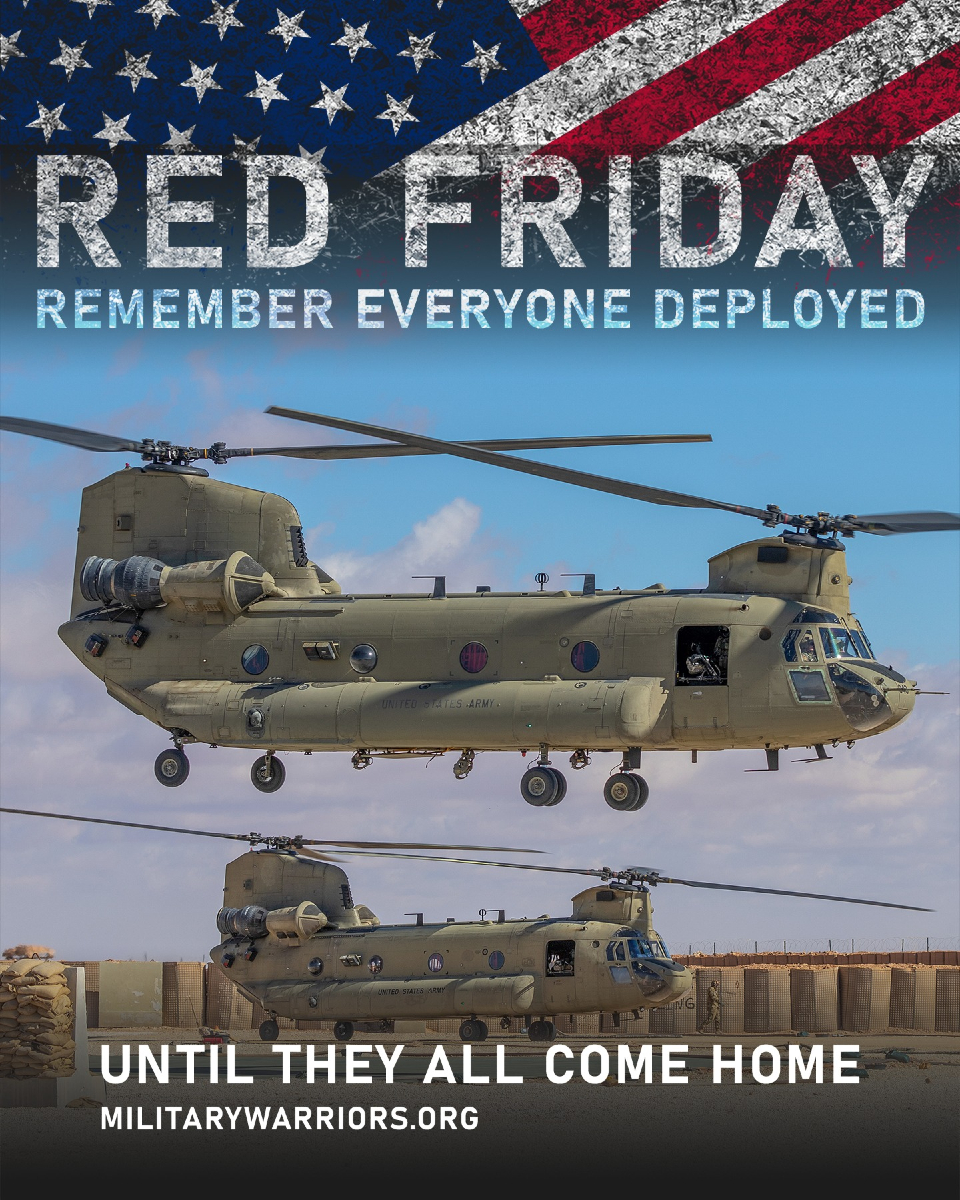 To all who are deployed: You are not forgotten. Your strength and dedication inspire us. ❤️ #REDFRIDAY #RememberEveryoneDeployed
