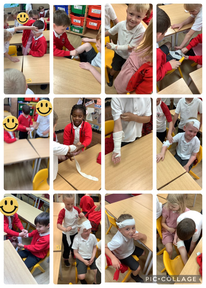 Class1Aspull's tweet image. This week we found out that Haigh hall was used as a hospital for injured soldiers in WW1. So we practiced being nurses looking after soldiers 👩⚕️👨⚕️ #acpshistory