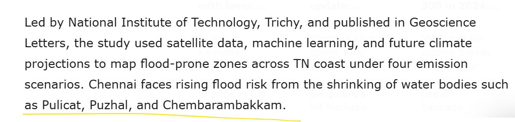 This news article attempts to explain the flood risk along the coastal stretch of Tamil Nadu and suggests that the impact of flooding may increase in the future. 

Often, these maps are generated by simply overlaying land use/land cover (LULC) maps, rainfall maps, and extreme