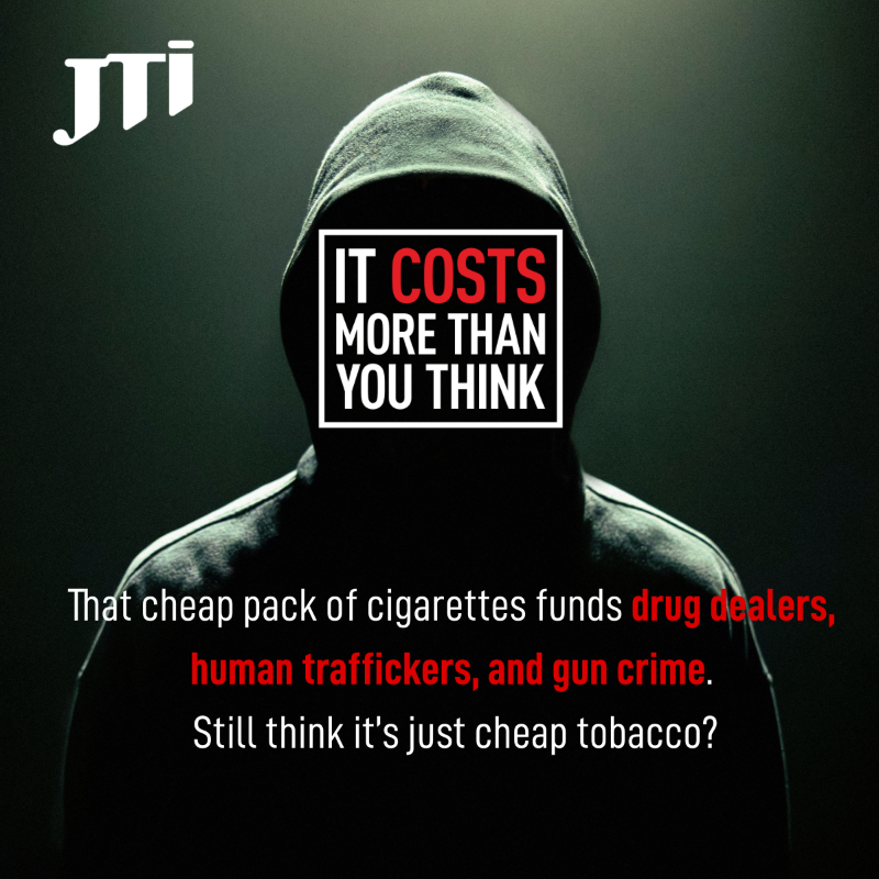 UKJTI's tweet photo. Illegal tobacco is a £2 billion economic black hole.

Money lost to criminals that could help fund neighbourhoods and regenerate communities.

Visit the website to learn more.