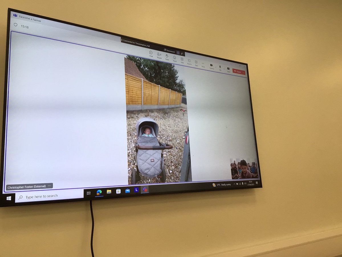 🐑 Early Years &amp; Class 1 had a special FaceTime with Farmer Foster this morning! 👨‍🌾 We found out about the shows he's entering, met Bobby Dazzler, who's winning lots lately and got to see baby Archie, now 3½ months old!. 💛 <a href="/cbjrfoster/">Christopher Foster</a> <a href="/LEAF_Education/">LEAF Education</a>