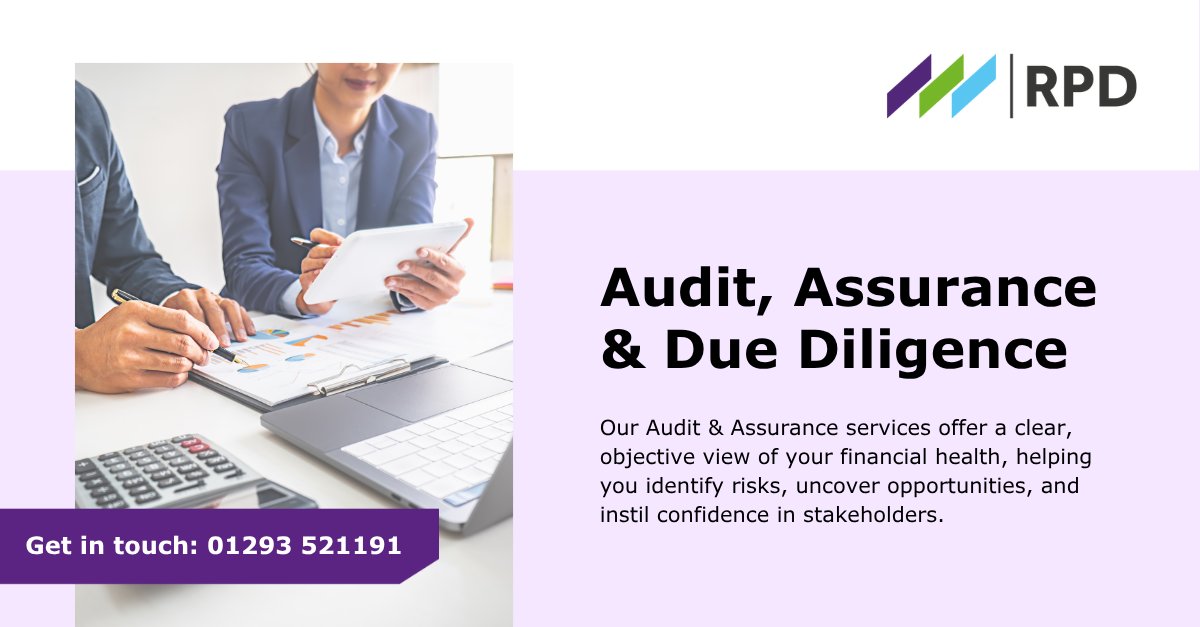 🔍 Audits shouldn’t just tick boxes; they should empower decisions.

At RPD, our Audit, Assurance &amp; Due Diligence services bring clarity, reduce risk, and build trust when it matters most.

Click the link in our bio to find out more!

#AuditExperts #DueDiligence