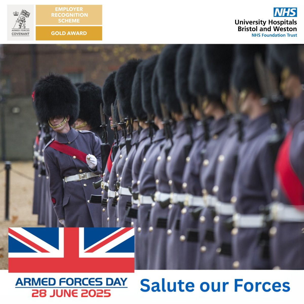Today is #ArmedForcesDay !

To every member of our Armed Forces community – patients, staff, colleagues, and families – thank you for your service, your sacrifice, and your continued dedication.

#ArmedForcesDay #Reservists #Veterans #EmployerRecognitionScheme