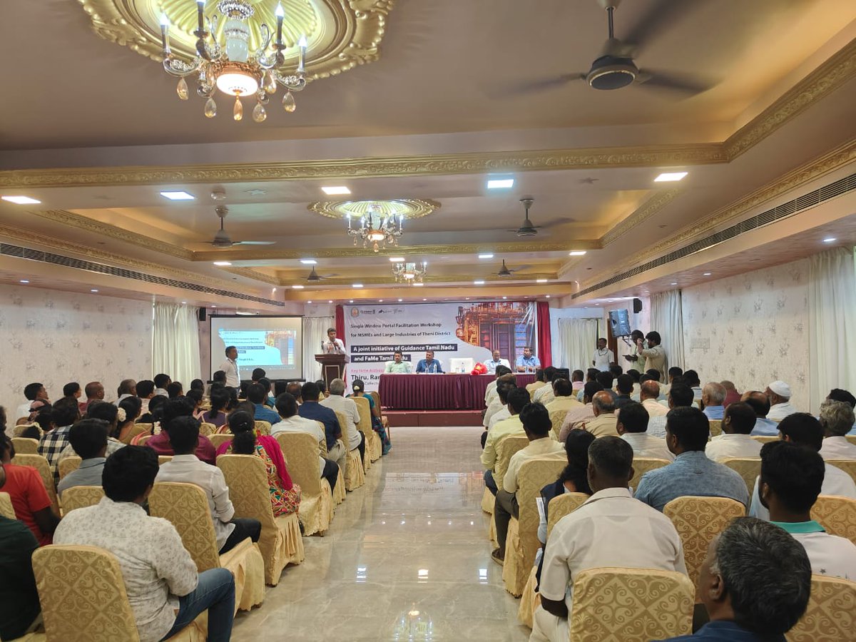 Guidance_TN's tweet image. Empowering Investors in #Theni: Enabling #EaseofDoingBusiness

Guidance Tamil Nadu’s Project Excellence Division and FaMe Tamil Nadu, in collaboration with the District Administration, conducted an investors workshop in #Theni across sectors.

The session offered valuable