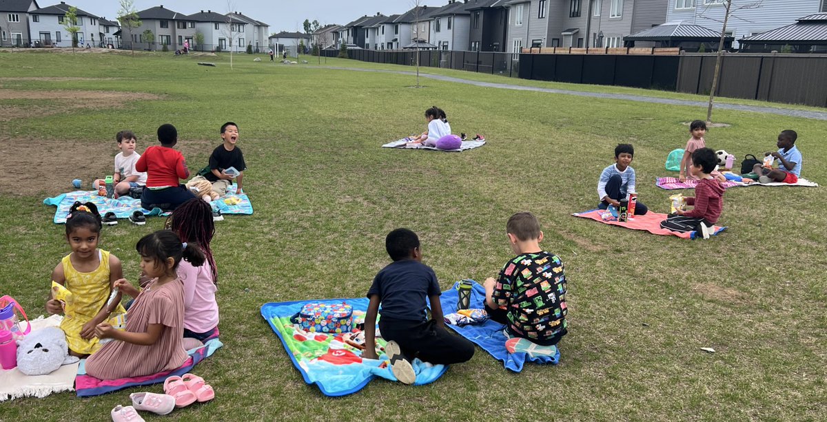 Ms_Sushma_'s tweet photo. We ended the year with a fun Picnic Day in the school yard! 🧺☀️ Blankets, snacks, and good vibes ! @StJuanDiegoOCSB @OttCatholicSB https://t.co/sH660Si67C