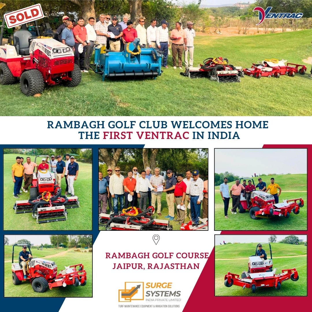 🌟 A proud milestone! 🌟
The first-ever Ventrac in India has landed at Rambagh Golf Club, Jaipur! 🇮🇳⛳
Delivered:
✅ Ventrac 4520Y
✅ MR770 Reel Mower
✅ MJ840 Contour Mower
✅ Campey Recycling Dresser
Raising the bar in turf care across India! 💪
#VentracIndia #CampeyTurfCare