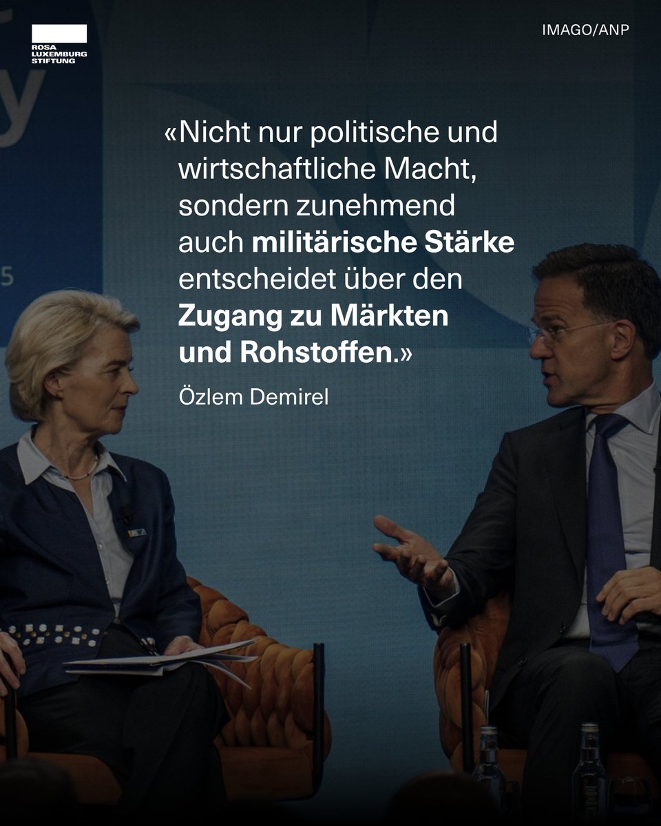 🔴 Rosa-Luxemburg-Stiftung (@rosaluxstiftung) on Twitter photo Der neue Rüstungswettlauf in Europa nutzt Angst und Unsicherheit, während soziale Ungleichheit wächst. Für <a href="/OezlemADemirel/">Özlem Alev Demirel</a> geht es dabei nicht um Freiheit & Demokratie, sondern vor allem um geopolitische Macht, Einflusszonen & Ressourcen. 👇 #Aufrüstung
rosalux.de/news/id/53554 Der neue Rüstungswettlauf in Europa nutzt Angst und Unsicherheit, während soziale Ungleichheit wächst. Für <a href="/OezlemADemirel/">Özlem Alev Demirel</a> geht es dabei nicht um Freiheit & Demokratie, sondern vor allem um geopolitische Macht, Einflusszonen & Ressourcen. 👇 #Aufrüstung
rosalux.de/news/id/53554