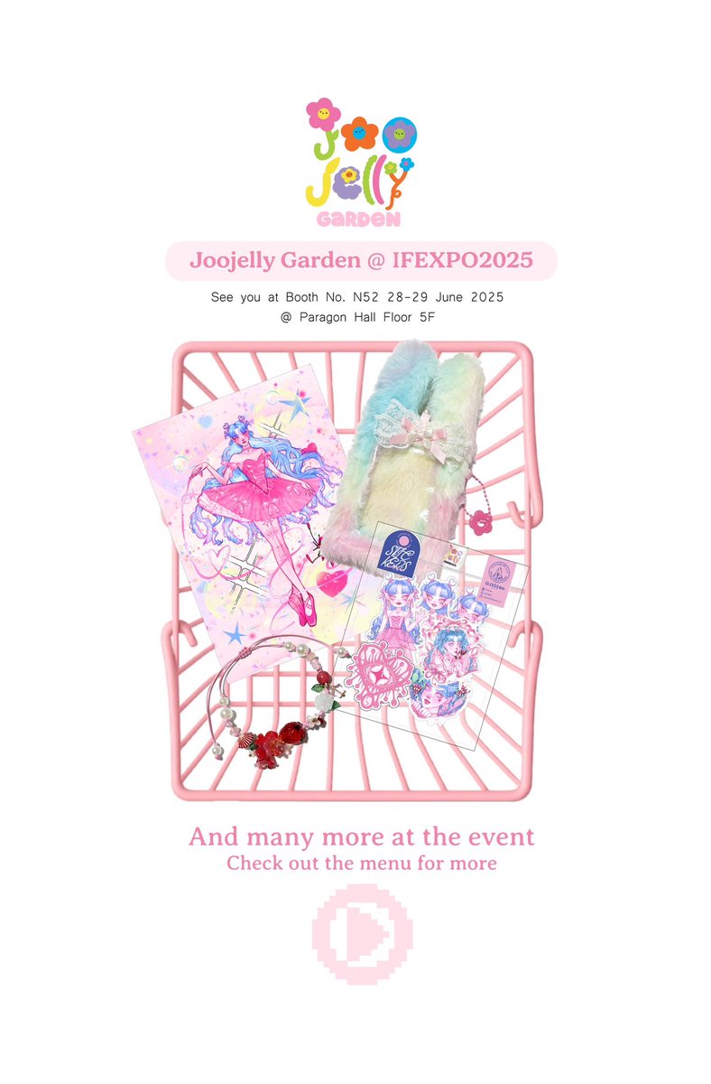jo0jelly's tweet photo. N52 Joojelly Garden
เจอกันที่ #IFEXPO2025 28-29 มิ.ย. 2025 พารากอนฮอลล์
postcard, พวงกุญแจ, เครื่องประดับแฮนด์เมดและอื่นๆ พิเศษ! ลุ้นรางวัลเมื่อชอปครบ200บาทขึ้นไปป มีรางวัลทุกใบและมีจำนวนจำกัดนะคับบ

สินค้าแฮนด์เมดทุกชิ้น! อย่าลืมแวะมาเติมความน่ารักพร้อมลุ้นของรางวัลที่บูทเราน้าา https://t.co/HFGwlCN15I
