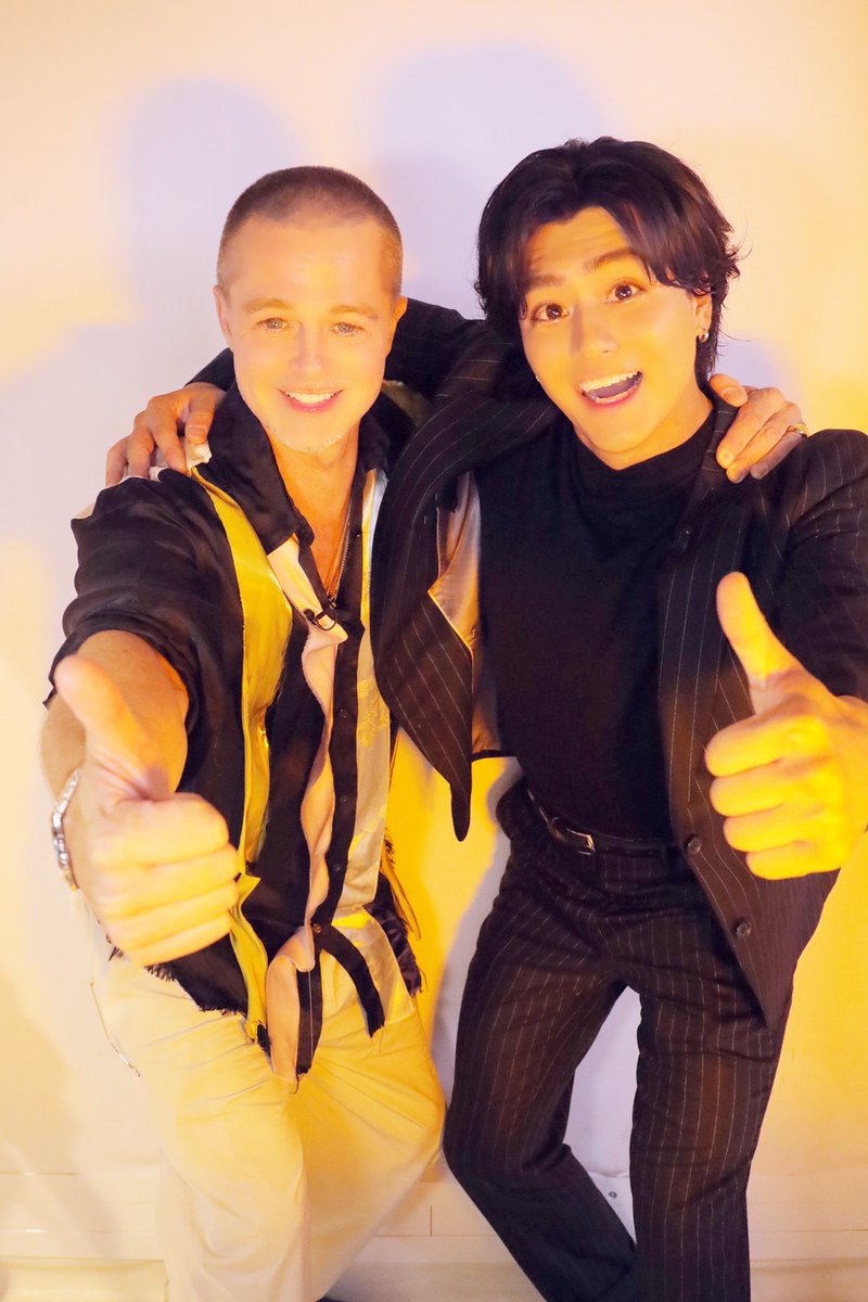 F1Movie_jp's tweet photo. なかよしプリクラ一挙公開🏁

🎬#映画F1 絶賛上映中
#ブラッドピット #森本慎太郎
#映画F1ブラピ来日中 #F1TheMovie 
☟の投稿で撮影の様子もチェック!! https://t.co/19ZbwtrJqR