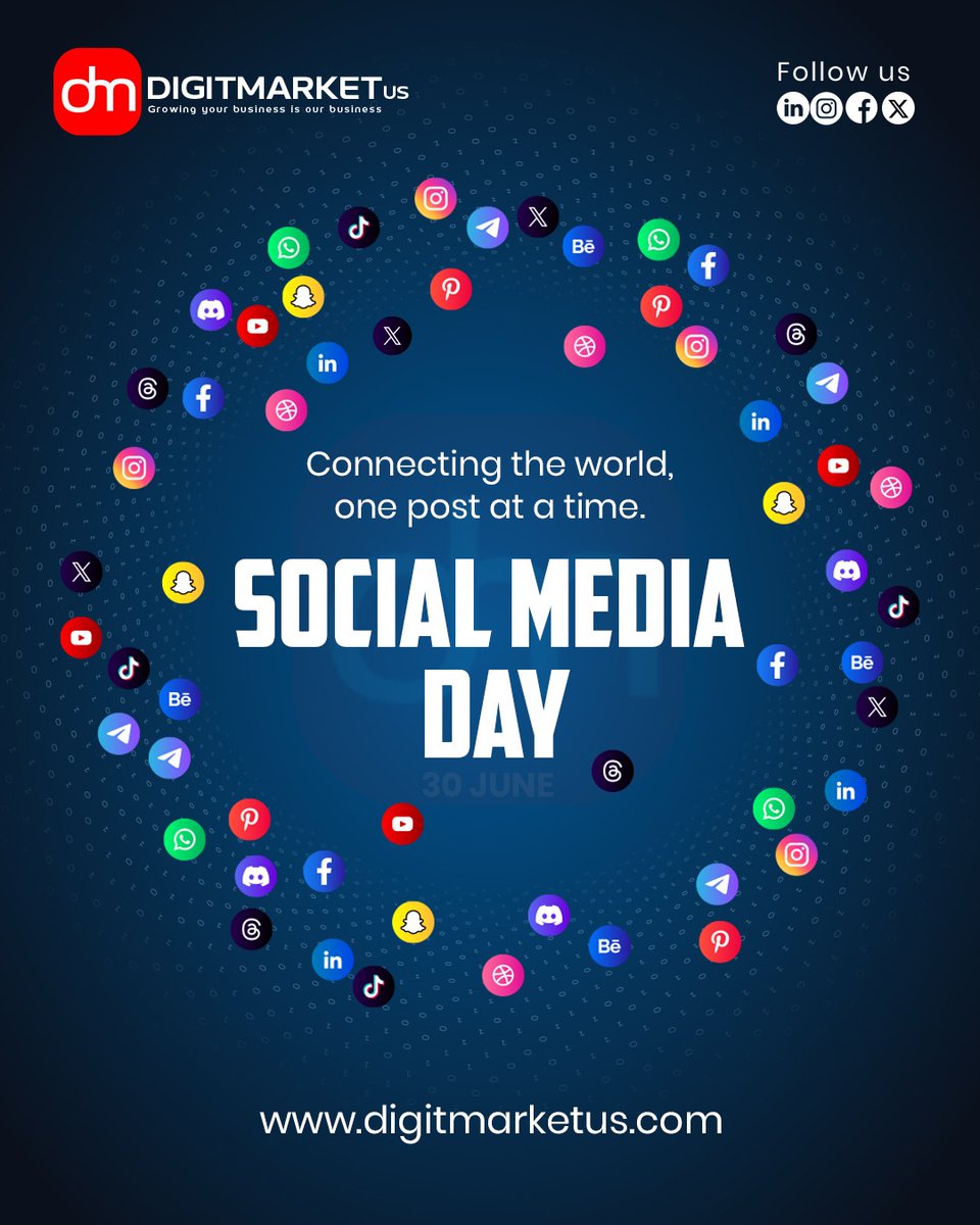 digitmarketus's tweet image. Social Media Day – Connecting the World!
At DigitMarketUS, we drive growth through social media.
What’s the one platform that helped your business the most?
💬 Share your thoughts!

🔗 digitmarketus.com
#digitmarketus #dmus #socialmediaday #digitalmarketing #branding