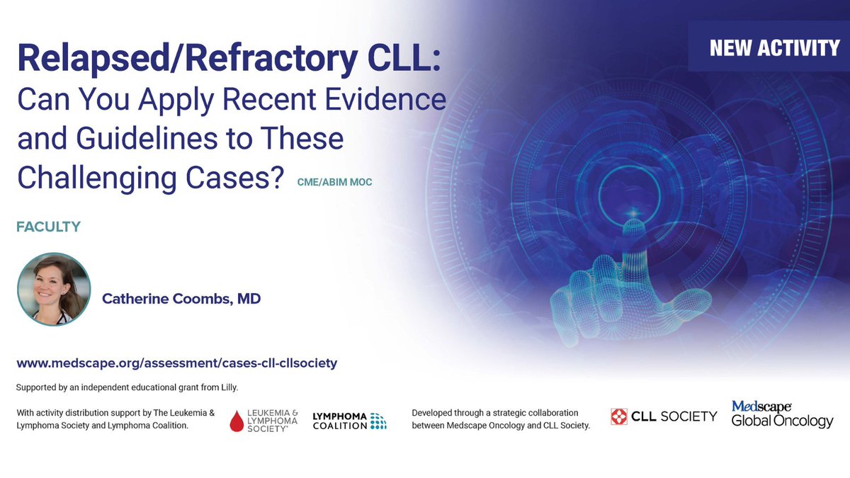 CLL Society &amp; @MedScape present a new FREE CME activity for #hematologists, #oncologists &amp; care teams treating relapsed/refractory #CLL/#SLL.

✅ Apply latest guidelines
✅ Personalize treatment plans
✅ Improve outcomes

Start learning: bit.ly/4egV3ha