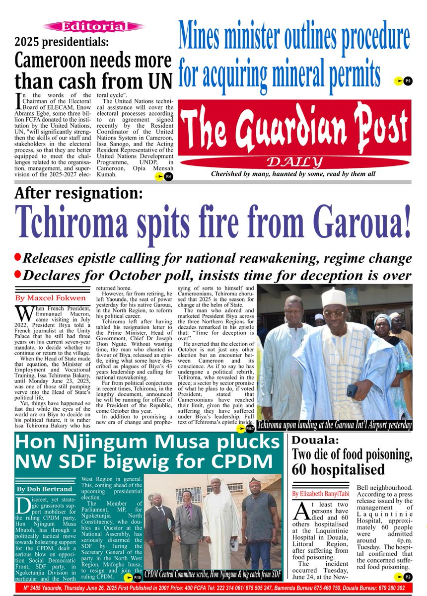 Yesterday was the International Day in Support of Victims of Torture. In my latest in @TGP article, I honour victims of torture in @Cameroon’s Anglophone crisis—voices silenced, lives shattered, yet courage unbroken.
Torture must end. Justice must rise.
