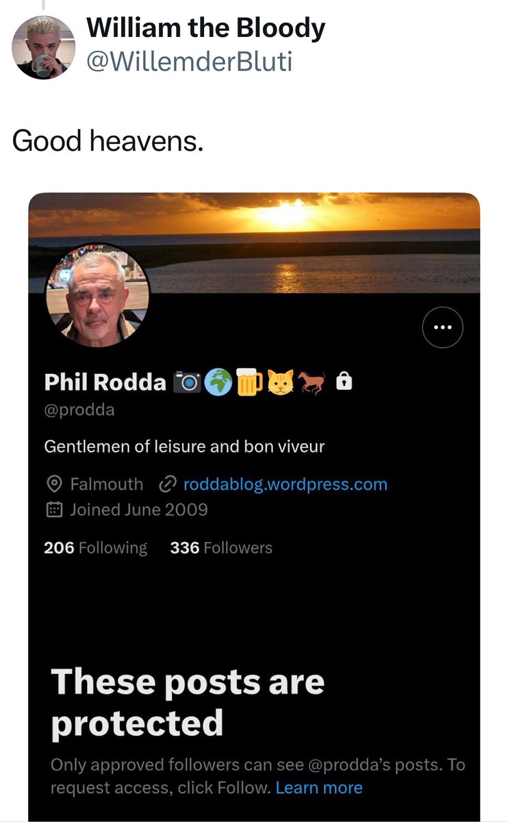 He's using one of his other accounts now - how sad and desperate
