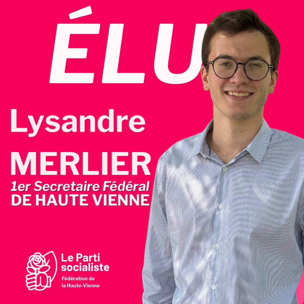 🌹Très heureux d’avoir été élu Premier Secrétaire fédéral de la Fédération socialiste de la Haute-Vienne.

Merci aux militantes et aux militants pour leur confiance.

Dès aujourd’hui, cap sur le rassemblement et la préparation des élections municipales !