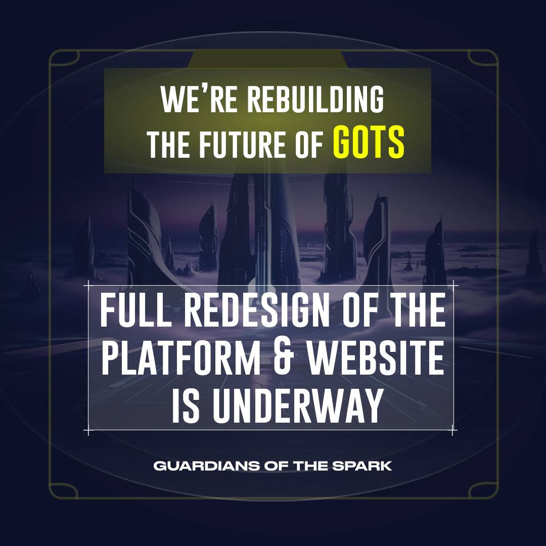 Here’s your first look at what’s coming next for GOTS 

We’re completely redesigning the platform &amp; website — not just a new look, but a whole new experience.
Sleeker. Smarter. Built to reward you. 🎁

This is just the beginning of a massive evolution.
And yes... something