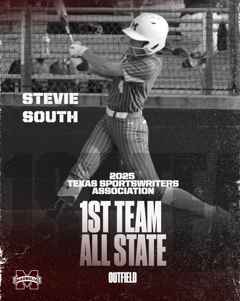 MHS Bulldog Softball (@mhsdogsoftball) on Twitter photo BIG TIME PLAYER. BIG TIME HONOR! Congrats to <a href="/StevieSouth34/">Stevie South</a> on being named TSWA 1st Team All-State! Your hard work and talent set you apart. The best is yet to come! 🔥💪 #AllState #AlwaysABulldog <a href="/MagnoliaHighTX/">Magnolia High School</a> <a href="/MagISDAthletics/">Magnolia ISD Athletics</a> <a href="/MagnoliaISD/">Magnolia ISD</a> BIG TIME PLAYER. BIG TIME HONOR! Congrats to <a href="/StevieSouth34/">Stevie South</a> on being named TSWA 1st Team All-State! Your hard work and talent set you apart. The best is yet to come! 🔥💪 #AllState #AlwaysABulldog <a href="/MagnoliaHighTX/">Magnolia High School</a> <a href="/MagISDAthletics/">Magnolia ISD Athletics</a> <a href="/MagnoliaISD/">Magnolia ISD</a>