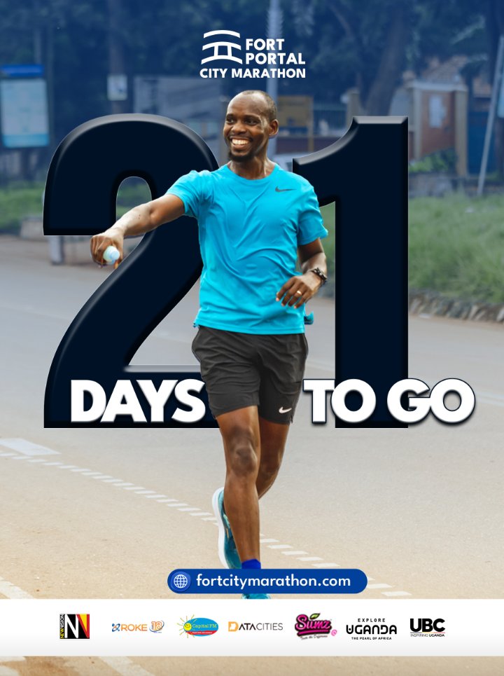 ⏰ is ticking
🗓️ 19th July 2025
📍Starting Point: Boma Grounds Fort Portal
                                     
 Have you secured your spot for #aruninparadise?🏃‍♂️ 

Register now 🔗: fortcitymarathon.com/registration/

#fortportalcitymarathon
#aruninparadise 
#21days2go
#Countdown