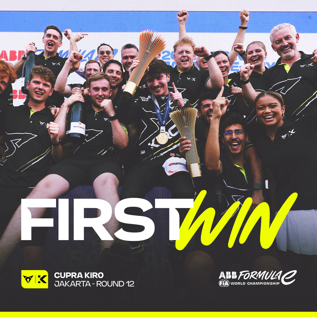 Delivering a win in Season 11 under their new name ✨🏆

<a href="/KiroRaceCo/">CUPRA KIRO</a> 👏

#JakartaEPrix