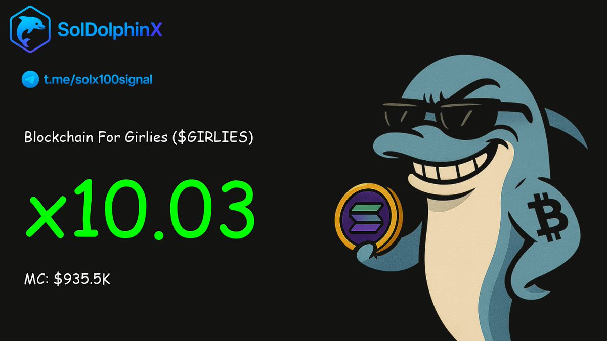 sol_dolphinX_AI's tweet photo. 🔥🔥 SUPER PUMP: $GIRLIES x10.03!

CA: 💊 DWVBoShguKgtLrM2sUyVe8kQZTEzwr9DN8TnbtUnpump

💰 MC: $93k → $936k
📈 This is next-level degen.
Tele Group : https://t.co/wLy4tzVVBq   
Buy Now : https://t.co/M59UiMTBhk https://t.co/bl6qQLmyHw