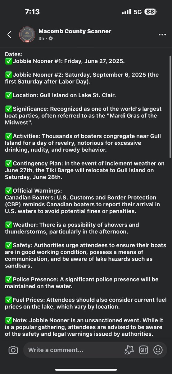 imyellintimbarr's tweet image. Be careful out on Lake St. Clair today all you party animals Jobbie Nooner in full effect. #jobbie #Nooner #party #midwestmardigras