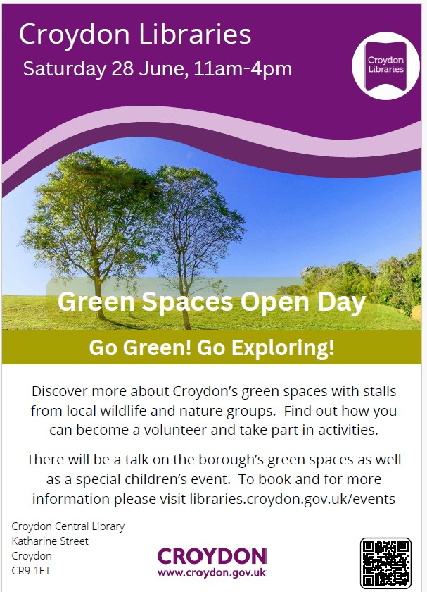 Croydon's lovely "Green Spaces Open Day" - find us here tomorrow! #croydon
