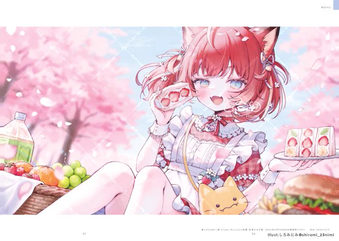 2年分のお仕事絵とFAのまとめ本 ୨୧ にじそへの持ち込みは初めてです! にじさんじのお仕事絵は戌亥とこさん、五十嵐梨さんのメン限壁紙と衣装案(SNSで公開しているものと同じ)、ぷちさんじのイラストを収録してます! スペースに見本置いてるのでお気軽に見にきてください! #にじそうさく10