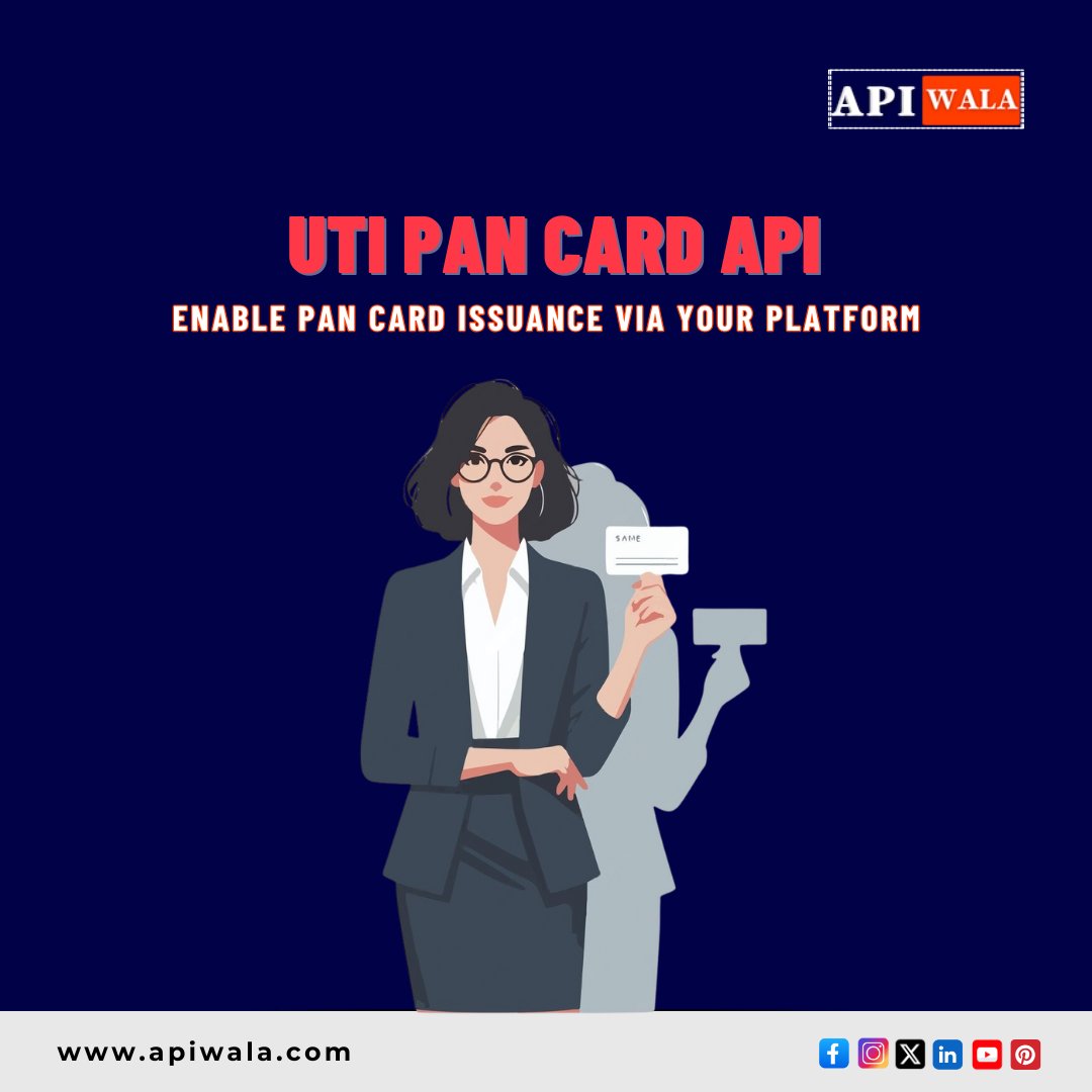 apiwala's tweet image. Empower your users to apply for PAN cards directly. Secure & compliant API integration. 🧾”
Integrate now: apiwala.com
#Apiwala #panverificationapi #panverificationapiservice #panverificationservice #APIIntegration #RechargeAPI #API #Apisuppliers #WhatsAppAPI