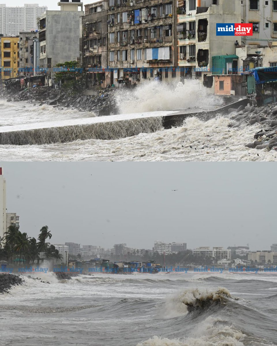 Mid Day (@mid_day) on Twitter photo High waves were crashing on Versova Promenade at Andheri (West) in Mumbai on 27/06/2025.
VC: <a href="/satejss/">Satej Sharad Shinde</a>
#mumbai #mumbairains #hightide #monsoon25 High waves were crashing on Versova Promenade at Andheri (West) in Mumbai on 27/06/2025.
VC: <a href="/satejss/">Satej Sharad Shinde</a>
#mumbai #mumbairains #hightide #monsoon25