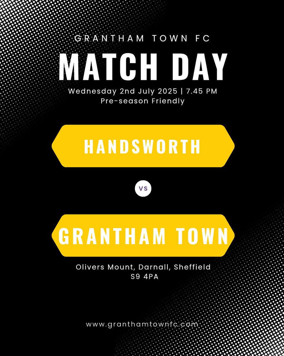 📅 Game Day Incoming!
Our first pre-season friendly kicks off with an away trip to Handsworth FC!

🆚 Handsworth FC
📍 Olivers Mount, Darnall, Sheffield S9 4PA
🗓 Wednesday 2nd July
⏰ 19:45 Kick-Off

Let’s get pre-season underway — see you there! 🔥⚽