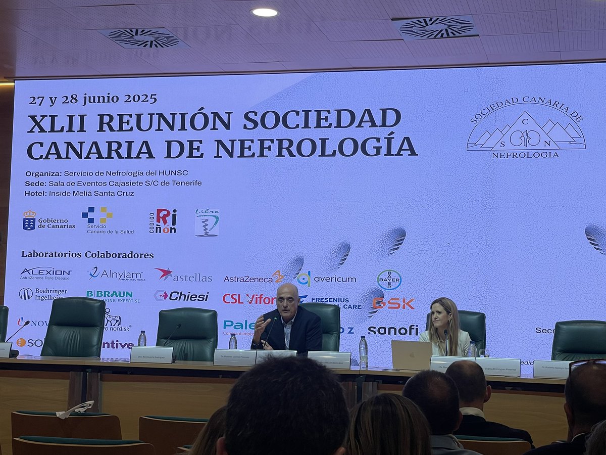 Iniciando la XLII Reunion de la Sociedad Canaria de Nefrologia.

💪 Dos días intensos sobre ciencia nefrologica canaria.

#canarias <a href="/SCNefrologia/">SOCIEDAD CANARIA DE NEFROLOGIA</a> <a href="/Nef_HDrNegrin/">Nefrología HUGC Dr Negrin</a>