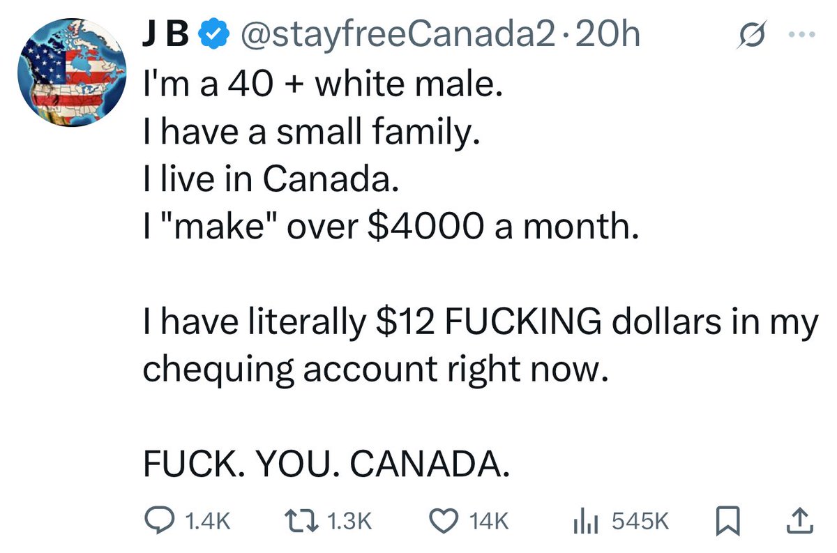 The status of Canadians in one post