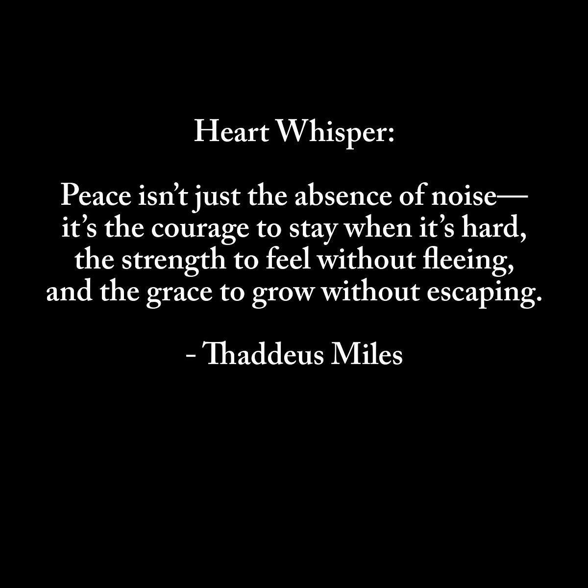Sometimes “protecting my peace” becomes a mask—when what we really need is the courage to stay, to feel, to grow.

This one’s for those doing the hard work of showing up, not shutting down. Peace doesn’t mean fleeing the storm—it means learning to breathe through it.

🖤