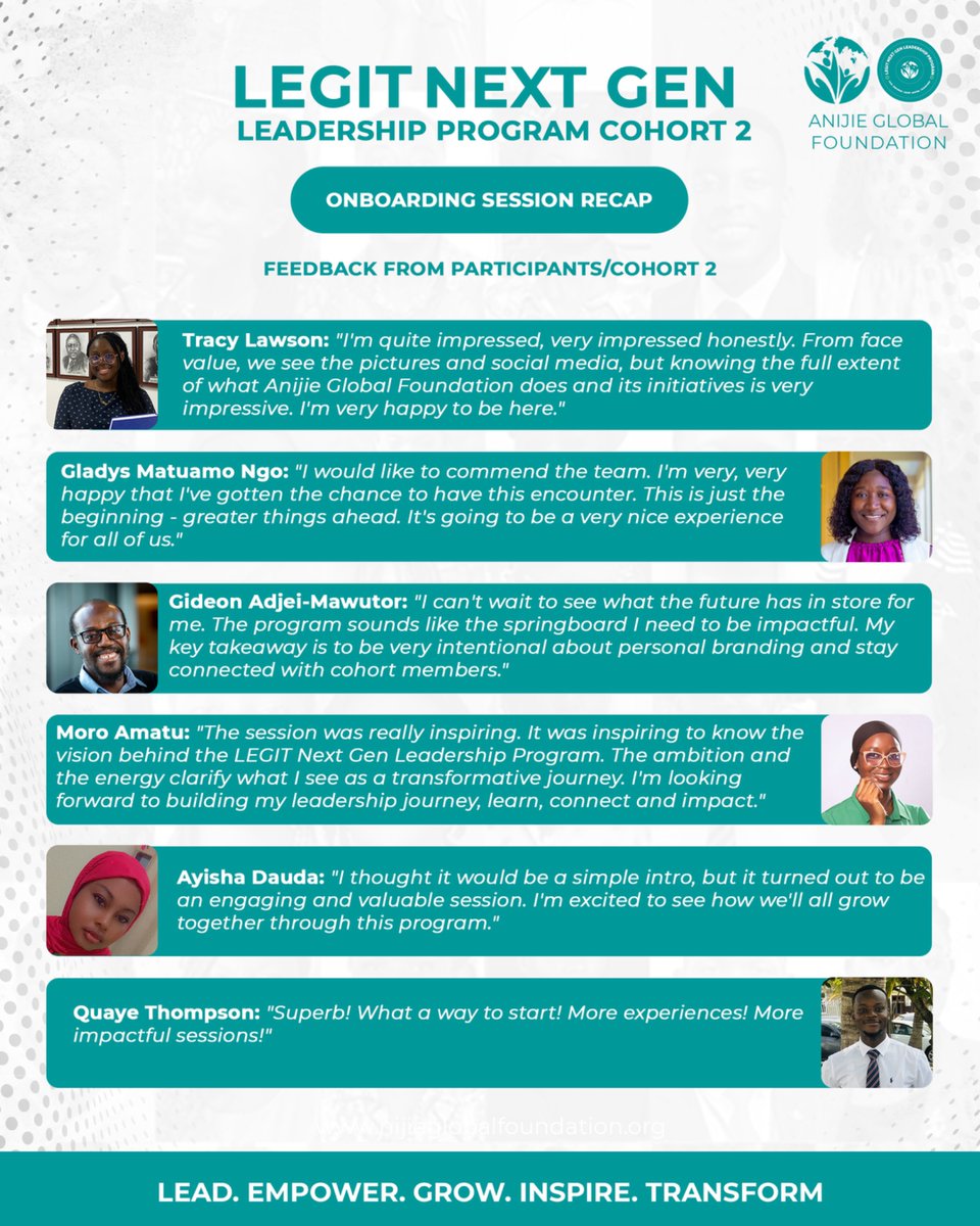 AnijieGlobal's tweet image. โก ONBOARDING = DONE! Ready to write our #LEGIT story
โ
30 leaders activated
โ
Vision is crystal clear
โ
Energy at maximum
Ready to write our LEGIT story
#LegitNGL #AnijieGlobalFoundation #LEGITLeader #Changemakers #CommunityImpact #NGOinGhana #Youthleadership