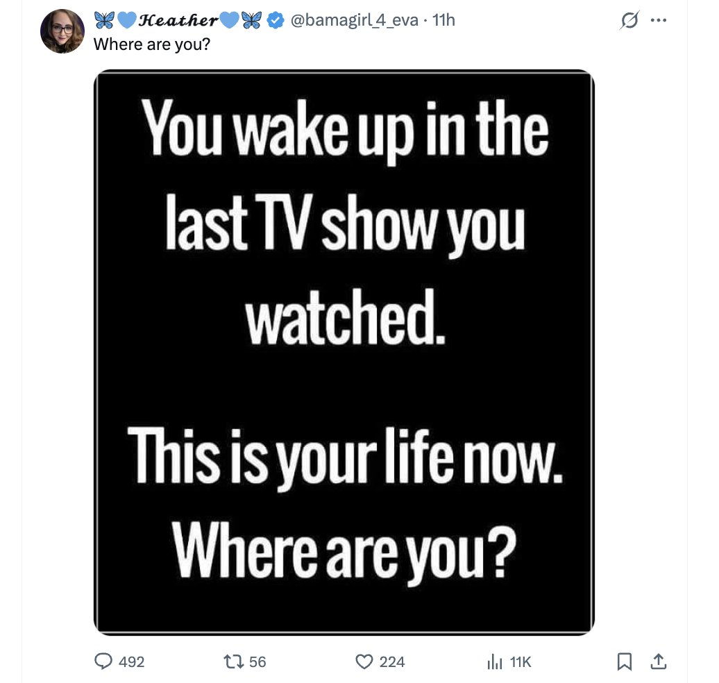 JimDrumheller's tweet image. I can't remember the last TV show I watched, and it was last night

#GettingOlder