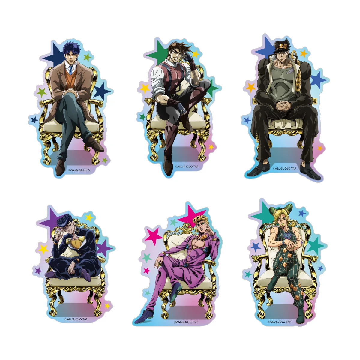 【Vol.2 Vol.3 新品未開封】ジョジョワールド オーロラステッカー 公式】THE☆JOJO WORLD(ザ ジョジョワールド)／『ジョジョの奇妙な冒険
