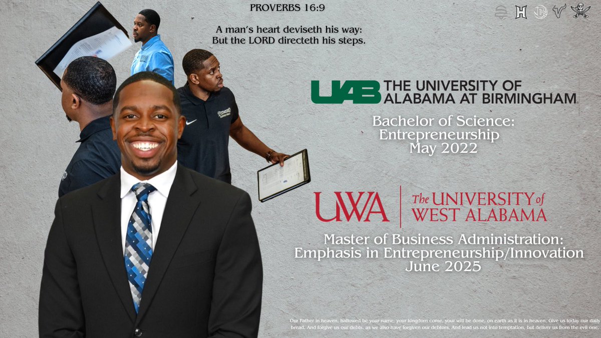 I want to thank my Lord and Savior, my wife and little one, and my family for their incredible support! A special thanks to The University of West Alabama for an amazing journey. I'm thrilled to share that I've completed my MBA program and look forward to the future!