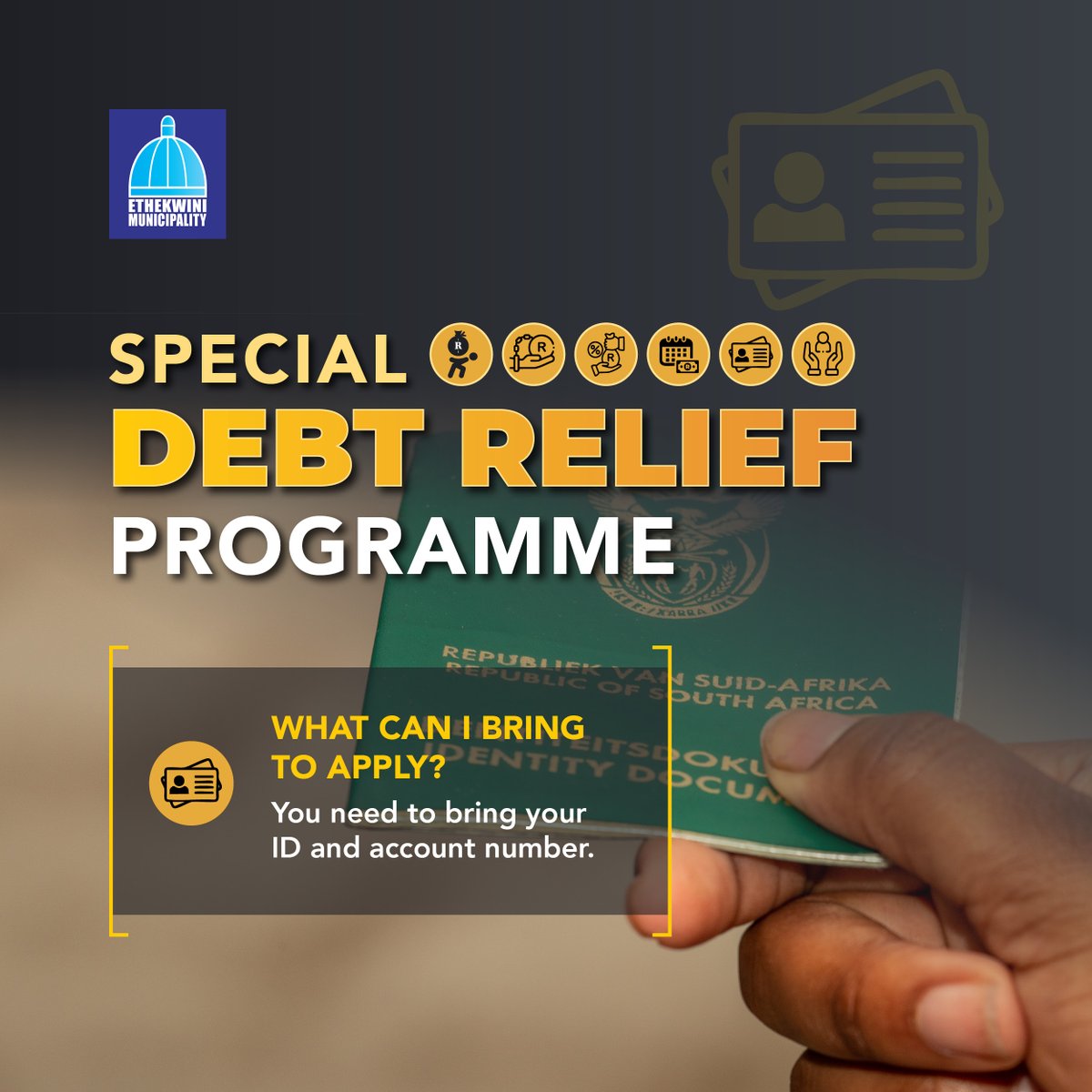 eThekwiniM's tweet photo. #DebtReliefProgramme
#UhleloLokwesulwaKwezikweletu https://t.co/mXY1cP7wbp