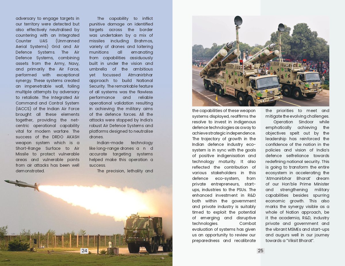 Ministry of Information and Broadcasting (@mib_india) on Twitter photo "Inspired by PM <a href="/narendramodi/">Narendra Modi</a>’s vision of #AtmanirbharBharat, India’s defence sector is rising as a global force."
Read this exclusive article by DRDO Chairman Dr. Samir V. Kamat on how #OperationSindoor became a defining moment, in the latest edition of #MannKiBaat booklet. "Inspired by PM <a href="/narendramodi/">Narendra Modi</a>’s vision of #AtmanirbharBharat, India’s defence sector is rising as a global force."
Read this exclusive article by DRDO Chairman Dr. Samir V. Kamat on how #OperationSindoor became a defining moment, in the latest edition of #MannKiBaat booklet.