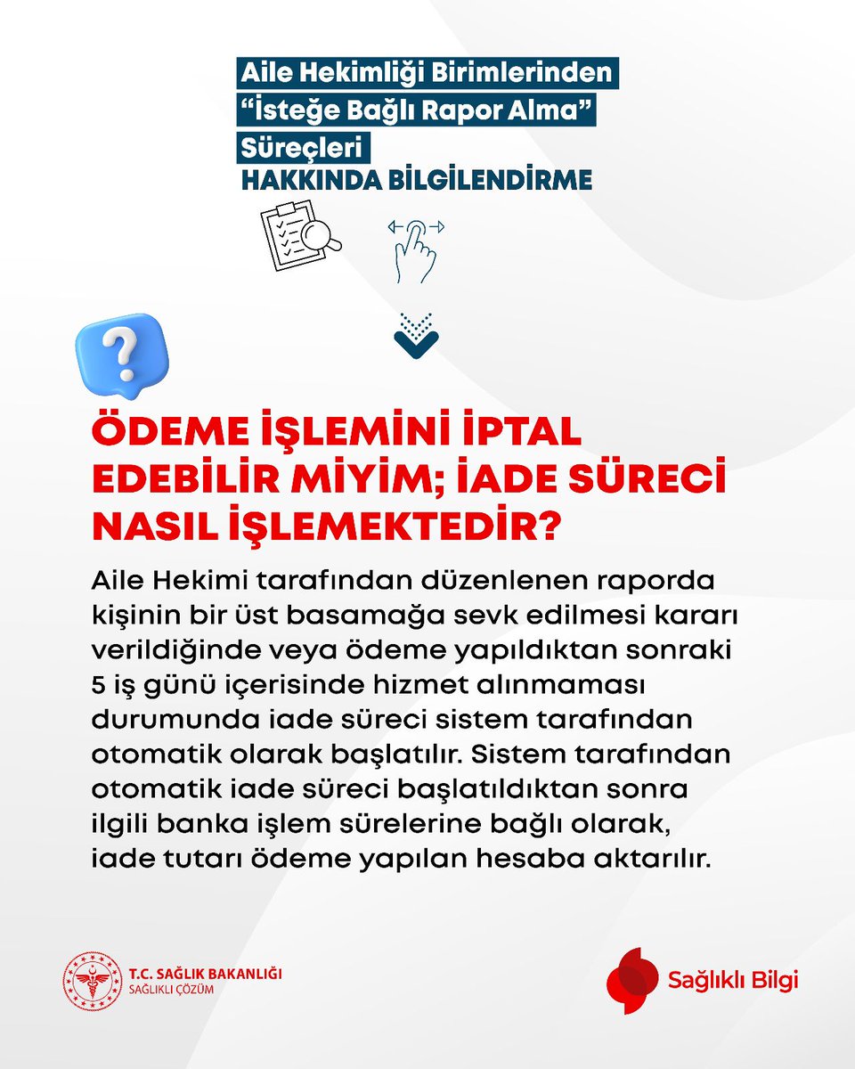 Aile Hekimliği Birimlerinden Alınan İsteğe Bağlı Sağlık Raporlarına İlişkin Yeni Düzenleme Hakkında Merak Edilen Soruları Sizler İçin Derledik (2) ⤵ #SağlıklıBilgi