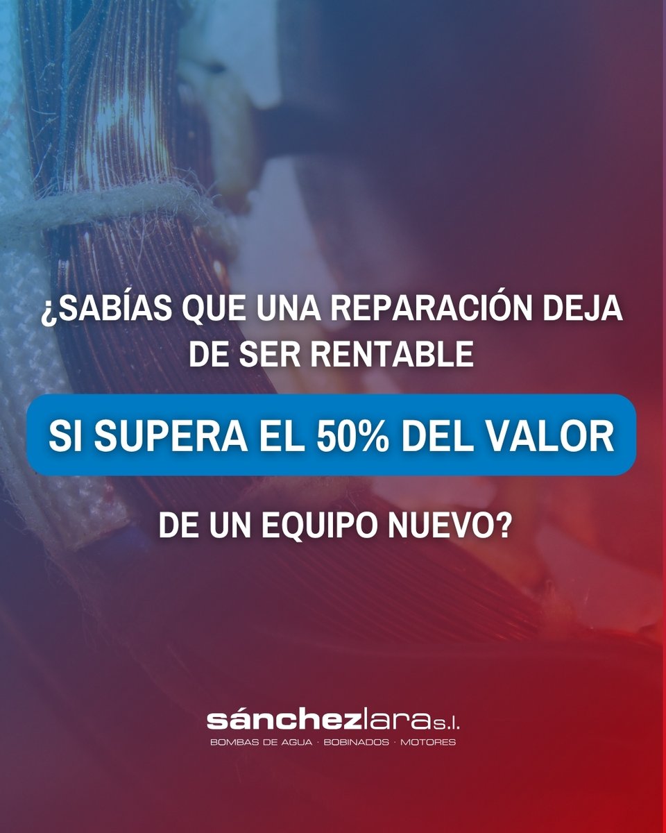 bobinados_slara's tweet photo. 📷 En Sánchez Lara S.L. te ayudamos a valorar cada caso con criterio técnico y económico y te asesoramos para que tomes la mejor decisión.

957 325 563 | 697 488 778 | 

#MantenimientoIndustrial #SánchezLaraSL #BobinadosSanchezLara https://t.co/jSXscwgQAd