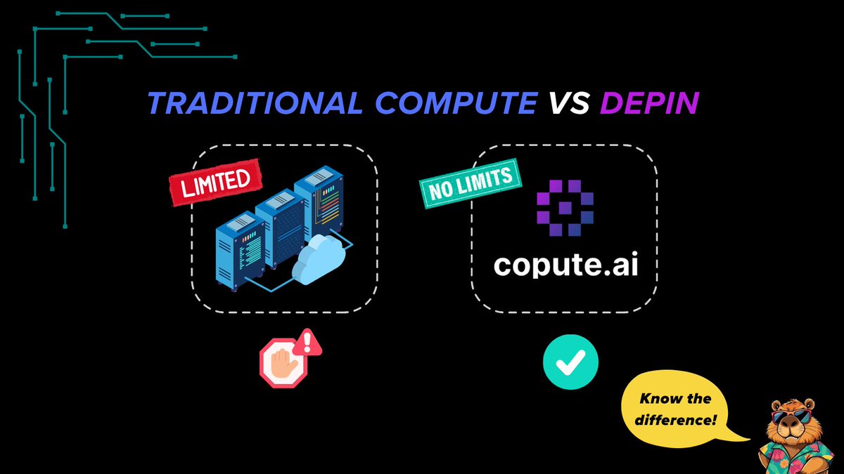 CoputeAi's tweet image. Traditional compute can shut off at any time. #DePIN never sleeps. Choose wisely.

#CommunityCompute