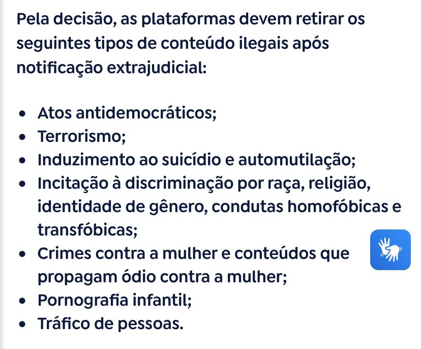 imagina olhar pra essa lista e dizer: 

“se eu não posso defender abertamente essas coisas o país virou uma ditadura”