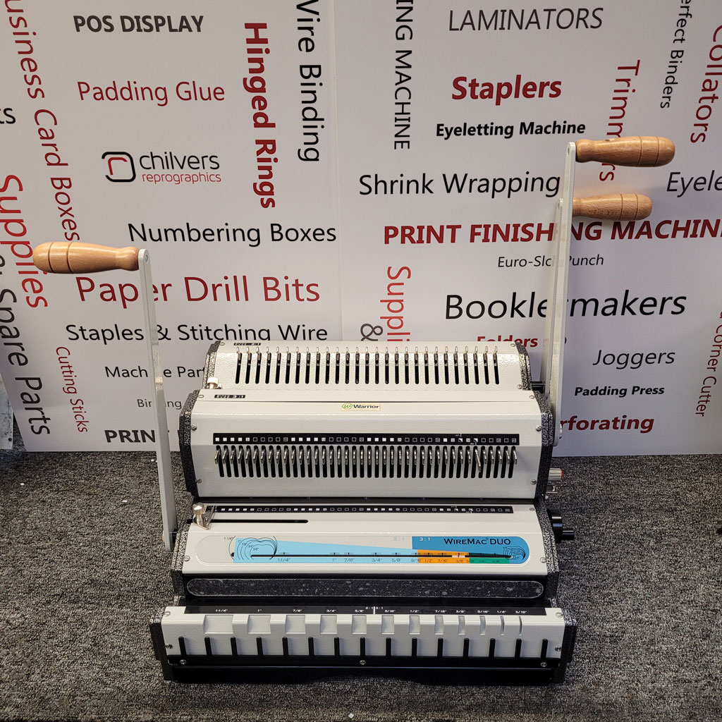 chilversrepro's tweet image. The WireMac Duo punches both 3:1 and 2:1 wire binding all in one machine. 

In stock for just £595+vat with a free delivery option to uk mainland when you order online 👇
chilvers.co.uk/products/wirem…

#wirebinding #binding #printfinishing #freedeliveryuk