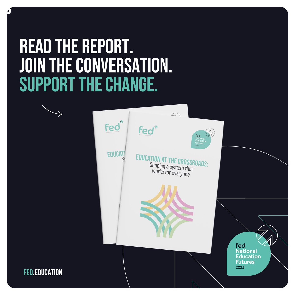 Fededucation's tweet image. Our #FEDFuturesReport2025 outlines how the education system can work for everyone. 🎓
Read our report, join the conversation and support change! 🙌
📰 Read more: bit.ly/nef2025