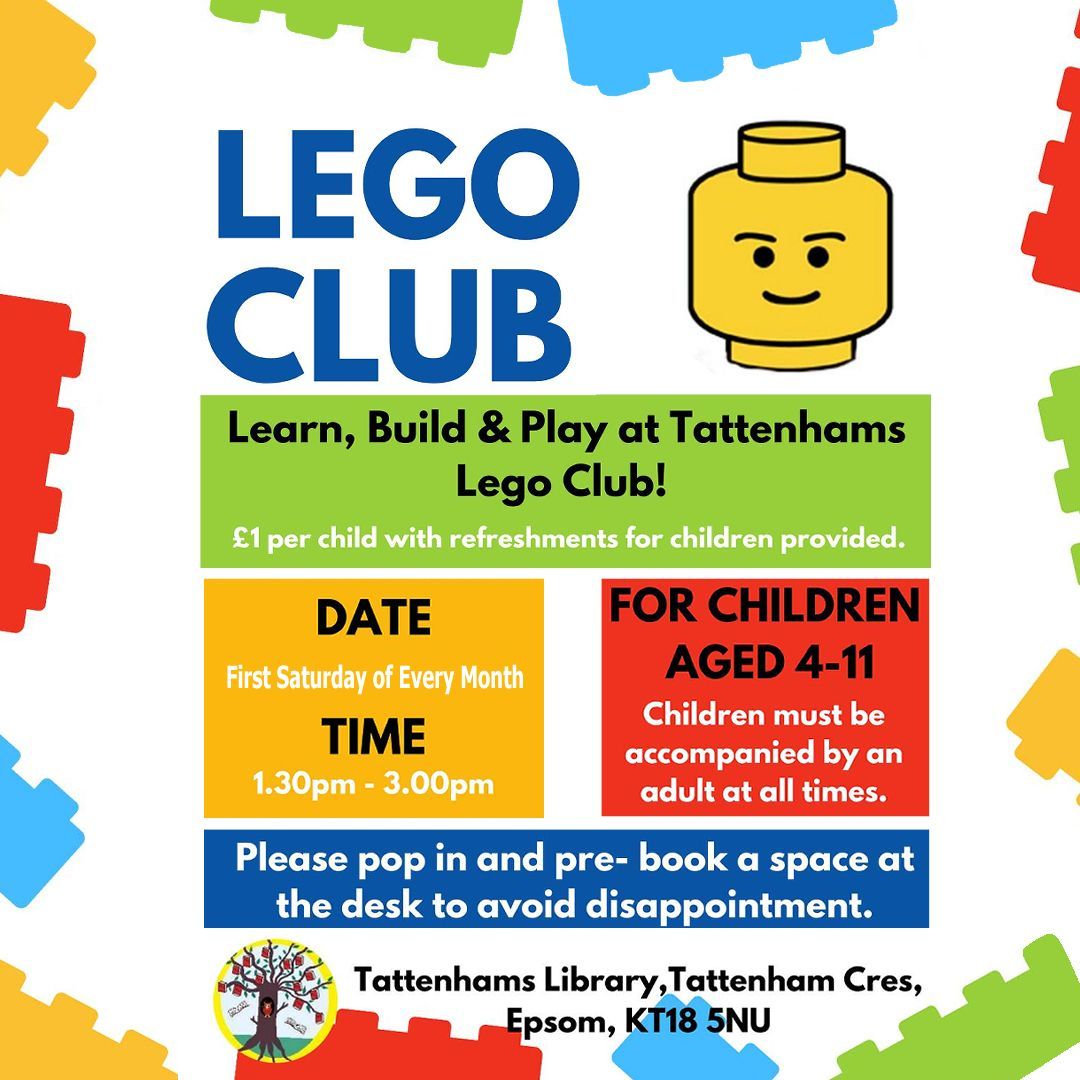 Our LEGO Club begins again next Saturday 🧱  Be sure to come along to let your creativity flow!

#LEGO #Surrey