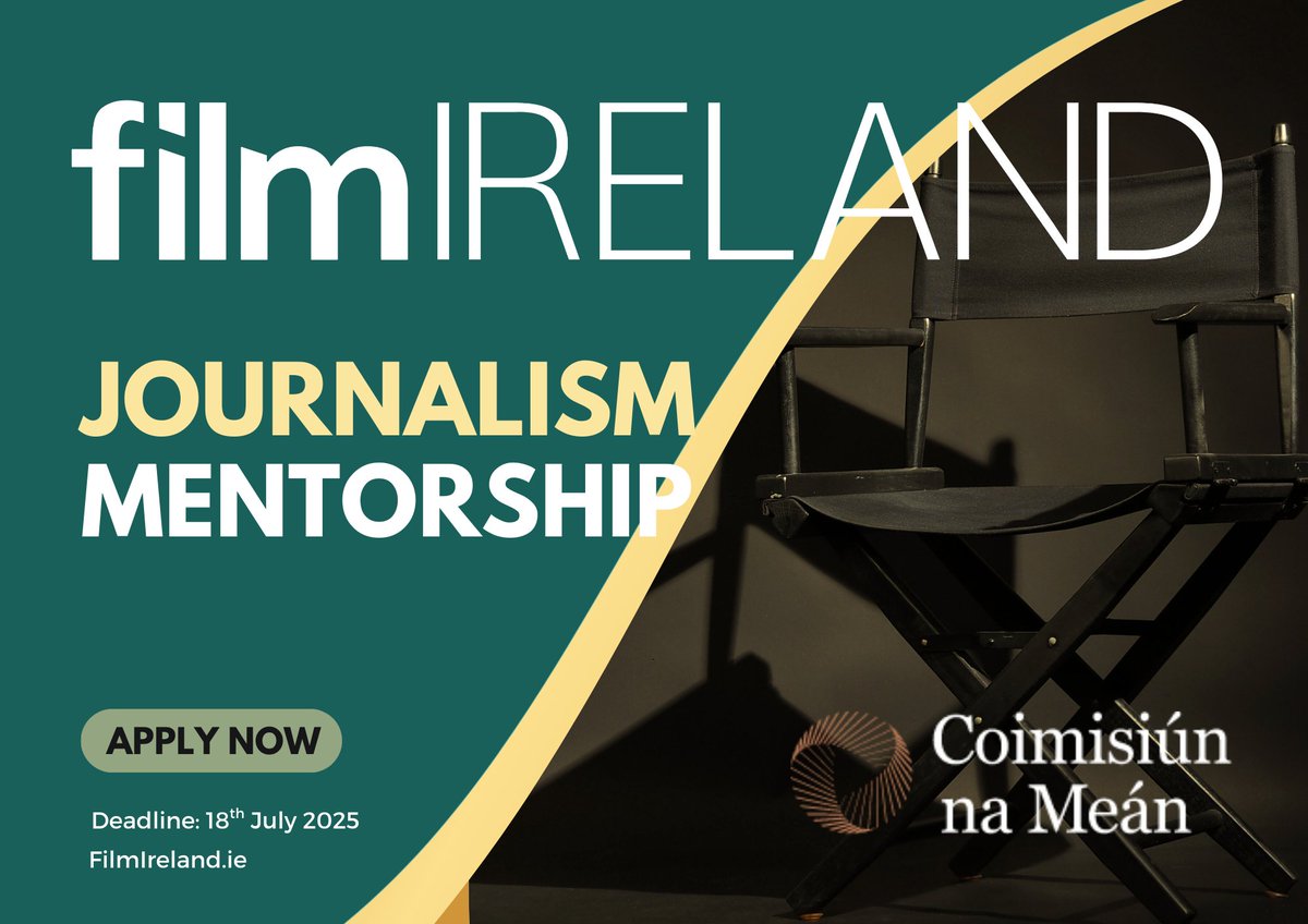 Frances Wilde (@_franceswilde) on Twitter photo Film Ireland, <a href="/FilmIreland/">Film Ireland</a>, with support from <a href="/CNaM_ie/">Coimisiún na Meán</a>, are currently accepting applications for the 2nd Journalism Mentorship Programme, supporting new & under-represented voices in film writing.
It runs Sept–Dec of this year - apps open until 18 July:
filmireland.net/2025/05/19/get… Film Ireland, <a href="/FilmIreland/">Film Ireland</a>, with support from <a href="/CNaM_ie/">Coimisiún na Meán</a>, are currently accepting applications for the 2nd Journalism Mentorship Programme, supporting new & under-represented voices in film writing.
It runs Sept–Dec of this year - apps open until 18 July:
filmireland.net/2025/05/19/get…