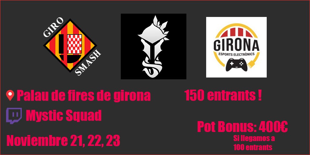 GiroSmash's tweet image. Ara sí que sí, un Major a Girona?

Amb l'ajut de mystic, organitzarem el torneig més gran de smash a Girona, esperem que ens pugueu ajudar a fer aquest torneig el més gran possible.

Guardeu la data!, més informació aviat.