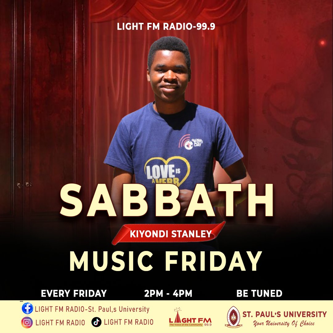 lightfmradio's tweet image. You know the drill; Every Friday we introduce the weekend with the SABATH MUSIC FRIDAY .💯🔥
@stanleykiyondi 
#lightfm 
#spustudios