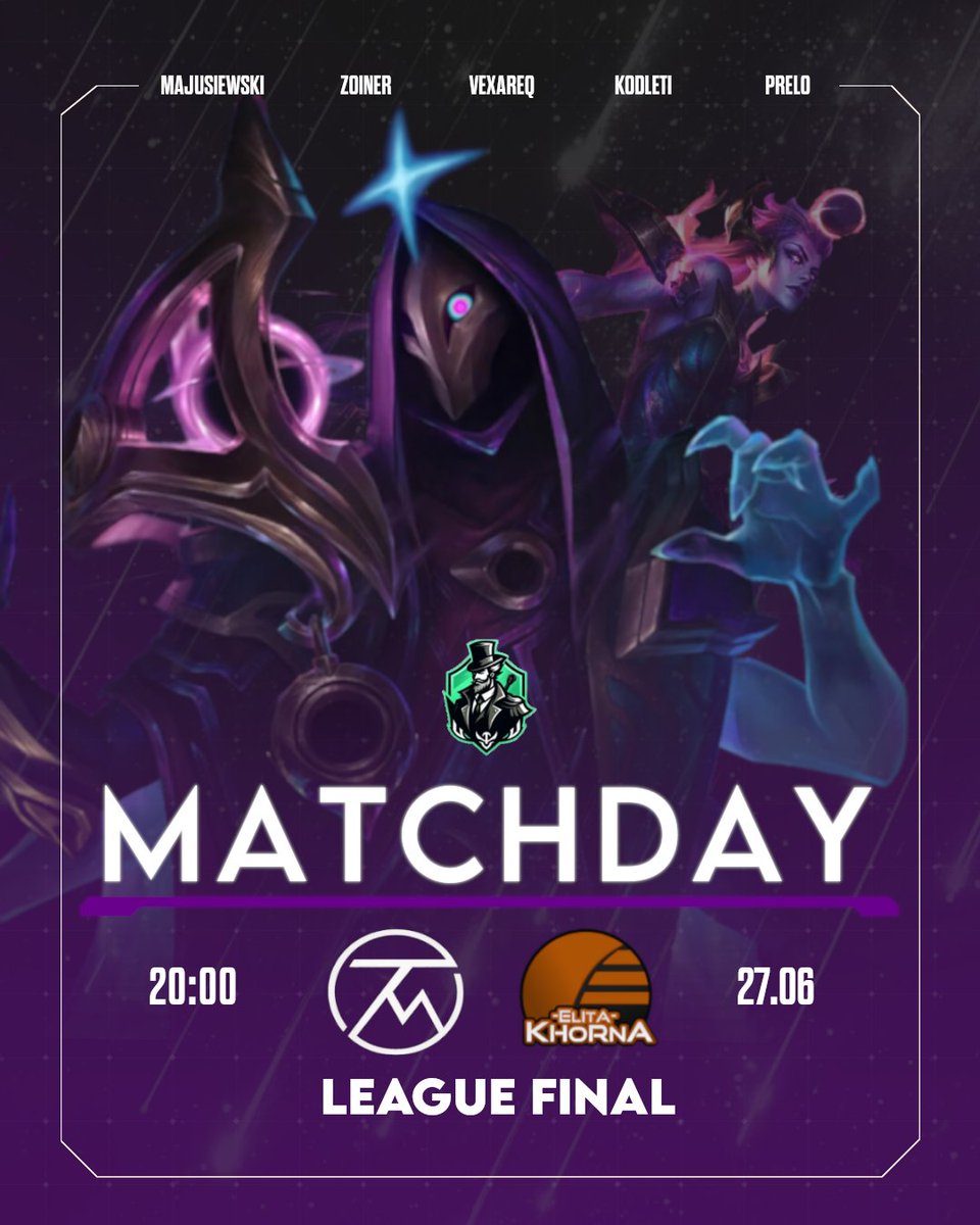 Team Meteora (@teammeteora) on Twitter photo Zapraszamy na wspólne WATCHPARTY na naszym Discordzie! Oglądać będziemy jak nasza drużyna gra finałowy mecz sezonu na <a href="/ElitaKhorna/">Elita Khorna</a> !
Czy uda się nam zdetronizować obecnych mistrzów <a href="/DLL_OfficialAcc/">DzentelmenskaLigaLola</a> ?
Odpowiedź poznamy już dzisiejszej nocy!
discord.gg/6FpXADBvvE Zapraszamy na wspólne WATCHPARTY na naszym Discordzie! Oglądać będziemy jak nasza drużyna gra finałowy mecz sezonu na <a href="/ElitaKhorna/">Elita Khorna</a> !
Czy uda się nam zdetronizować obecnych mistrzów <a href="/DLL_OfficialAcc/">DzentelmenskaLigaLola</a> ?
Odpowiedź poznamy już dzisiejszej nocy!
discord.gg/6FpXADBvvE