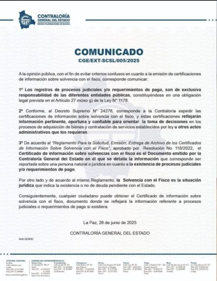 JaimeDunn_'s tweet photo. Comunicado de la Contraloría General del Estado. https://t.co/HgTutTuAoM